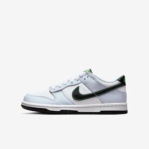 Nike Dunk Low GS Shoes Big Kids SZ 5.5Y White/Black/Football Grey FB9109-107 NWB
